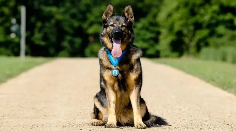 Perro Policía que Salvó 38 Vidas Durante una Carrera de 8 Años es Honrado por su Valentía–Y Ahora Juega en la Playa