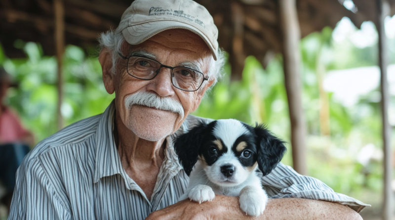 Un hombre solitario de 91 años rescató a un cachorro, sin saber que este pronto lo salvaría a él