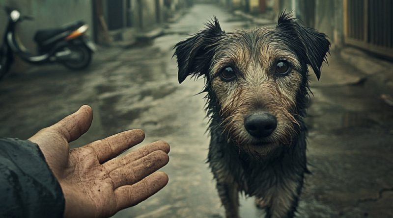 Un perro misterioso seguía sin parar a un hombre… Cuando descubrió la razón de la persecución, las lágrimas brotaron por sí solas.