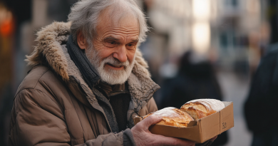 El hombre que paga el pan de un desconocido porque él mismo sabe lo que es no tenerlo