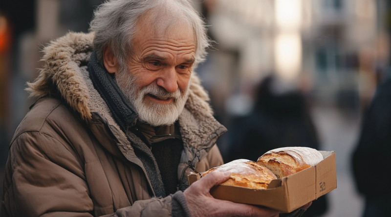 El hombre que paga el pan de un desconocido porque él mismo sabe lo que es no tenerlo
