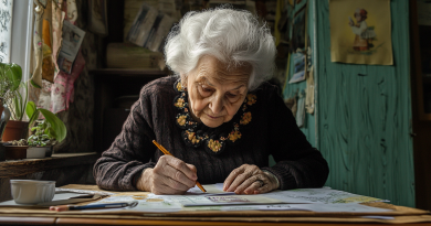 La mujer que cada día le escribe una postal al abuelo vecino para recordarle que es importante