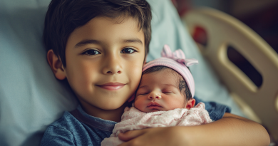 Un niño ve por primera vez a su hermanita recién nacida y luego revela un secreto desgarrador