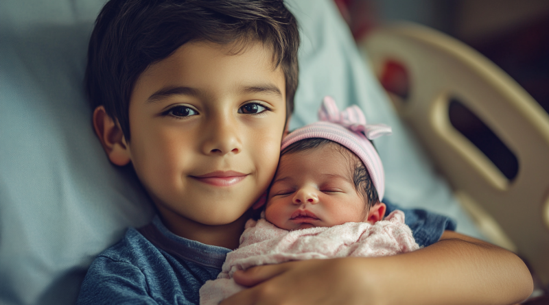 Un niño ve por primera vez a su hermanita recién nacida y luego revela un secreto desgarrador