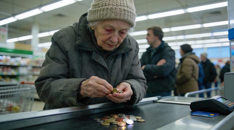 Con manos temblorosas, la anciana contaba las monedas en la caja, retrasando la fila. Todos estaban molestos, sin saber que la pobre anciana compraba comida que ni siquiera era para ella…