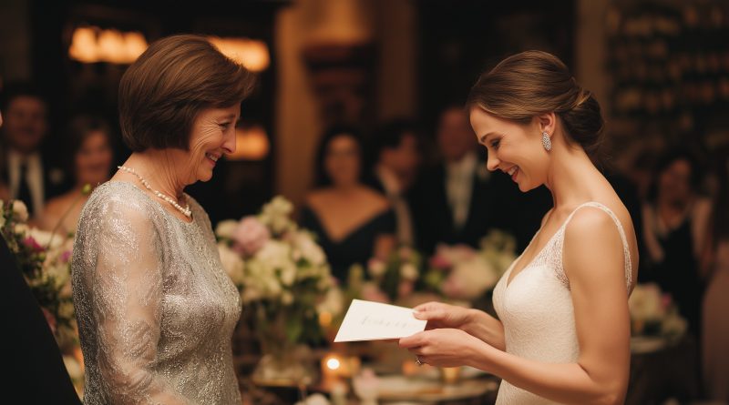 En la boda, mi suegra rica me regaló un sobre vacío y se sonrió con suficiencia. Diez años después, le devolví ese mismo sobre, pero esta vez con contenido propio…