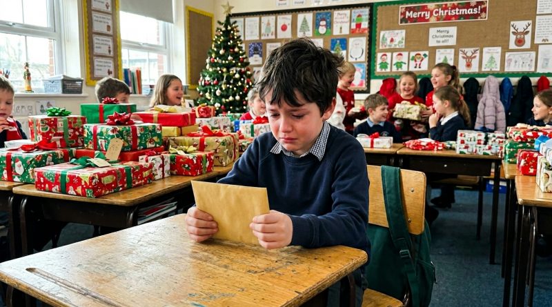 Se burló de un compañero de clase por no llevar un regalo — hasta que leyó su carta a Santa