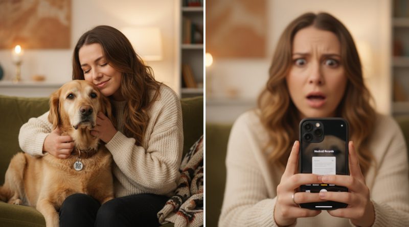 Las hermanas dividían la casa de la abuela. Yo solo me llevé a su viejo perro — y me quedé sin palabras cuando escaneé el código en su collar