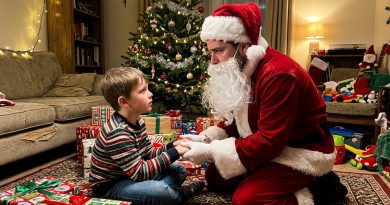 Contraté a un hombre para hacer de Santa para mi hijo — y noté que tenía la misma marca de nacimiento que mi niño