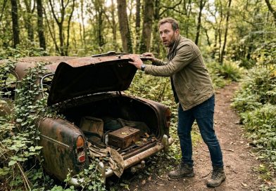 Encontré un coche abandonado en el bosque. Cuando abrí el maletero — me quedé petrificado.