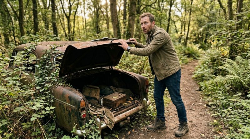 Encontré un coche abandonado en el bosque. Cuando abrí el maletero — me quedé petrificado.