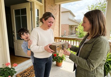 El Vecino Gruñón Gritaba a Mis Hijos Durante Años — Después de que Se Fue, Su Hija Llegó con una Caja Cerrada Dirigida a Mi Hijo