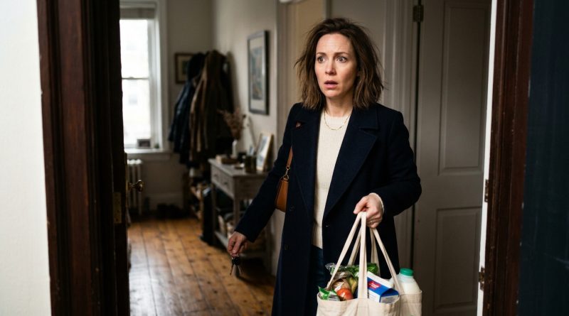 Regresé a casa temprano del trabajo y la escuché reír en nuestra cocina.