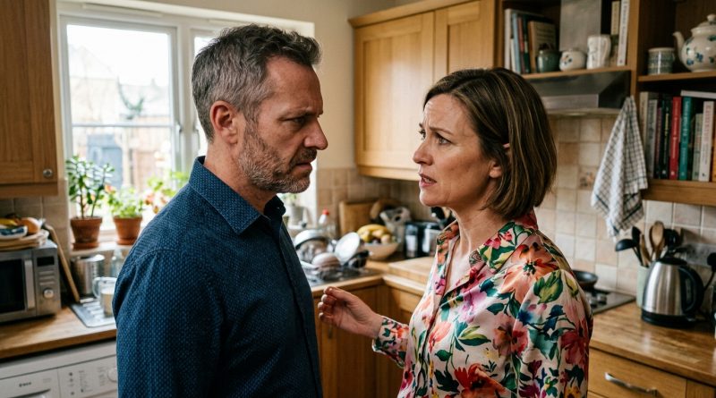 Él llegó a casa más temprano de lo habitual y fue directamente a la ducha. En el suelo del baño encontré algo que no podría haber sido “traído del trabajo”.