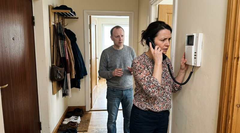 El intercomunicador sonó y mi esposo se puso pálido como si hubiera visto un fantasma. “No lo abras”, susurró. Yo lo abrí.