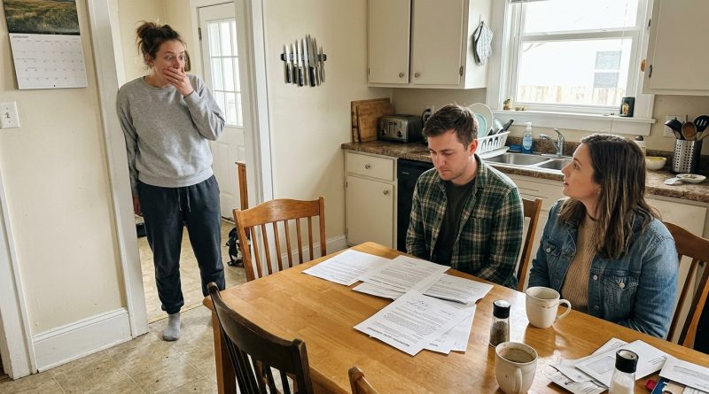 Llegué a casa temprano. Había extraños en mi mesa de la cocina — y el nombre de mi vecino en un contrato de arrendamiento falsificado.