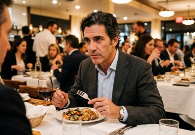 En una cena corporativa, mi suegro se levantó con una copa y dijo que su hija podría haber encontrado un marido mejor; en la mesa se rieron. Yo esperé a que se sentara, dejé el tenedor y pronuncié una sola frase, después de la cual no me miró a los ojos en toda la noche.